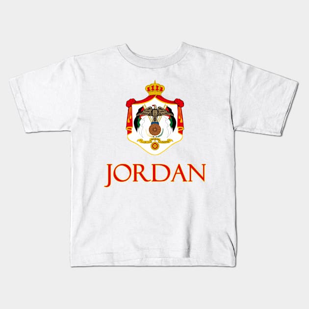 Jordan - Jordanian Coat of Arms Design Kids T-Shirt by Naves